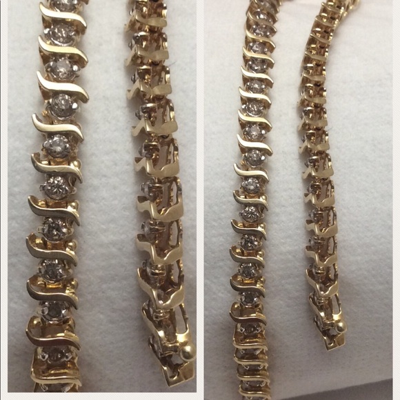 14k Gold Diamond 💎 Bracelet GREAT Gift 🎁💝 IDEA! - Picture 5 of 8